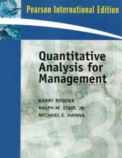 Quantitative Analysis for Management – Barry Render – 10th Edition