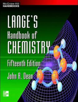 Lange’s Handbook of Chemistry – John A. Dean – 15th Edition