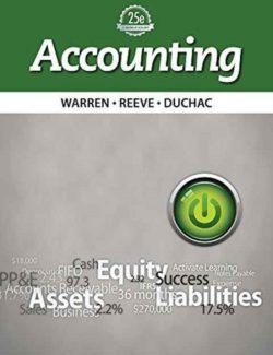 Accounting – Carl S. Warren, James M. Reeve, Jonathan Duchac – 25th Edition