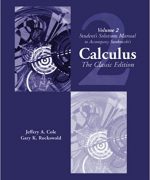 Calculus. The Classic Edition Vol.2 – Earl W. Swokowski Jeffery A. Cole 1