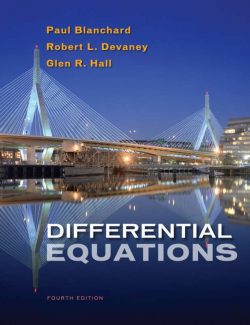 Differential Equations – Blanchard, Devaney, Hall – 4th Edition