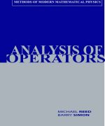 methods of modern mathematical physics vol 4 michael reed barry simon 1st edition