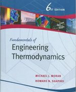 thermodynamics fundamentals of engineering thermodynamics moran and shapiro 6th ed