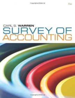 Survey of Accounting – Carl S. Warren – 5th Edition