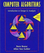 computer algorithms introduction to design and analysis sara baase allen van gelder 3rd edition